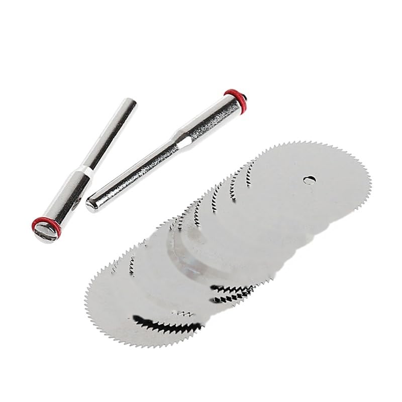 10PCS/Set Wood Saw Blade Disc + 2 x Rod Rotary Cutting Tool 10 x 25mm ping Support