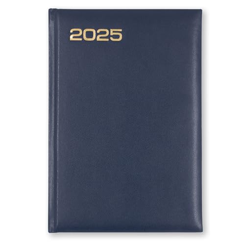 Mahavir Standard Diary 2025 | A5 Size | One-Day-to-a-Page New Year Diary with Thumb-Cut Indexes | 424 pages | Vinyl/Acrylic Coated Cover Material | (Blue) (Image - 1)