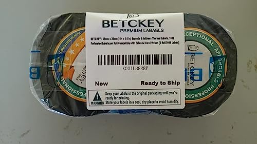 BETCKEY, 51mm x 38mm(2 in x 1.5 in) Barcode & Address Thermal Labels, 2000 Perforated Labels (2 Rolls) - Image 3