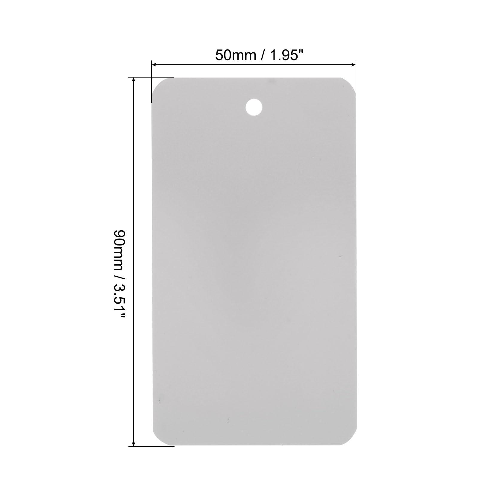 QUARKZMAN Etichette Trasporto In PVC Impermeabili 50 Pezzi – 35x60 Mm, Nere, Con Foro, Per Identificazione Prodotti E Valvole