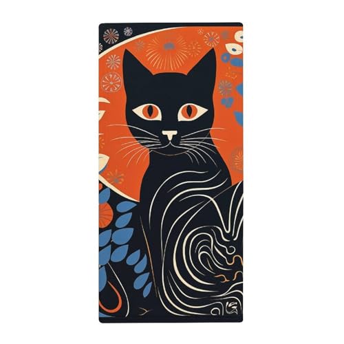 Serviette chat orange absorbante et séchage rapide pour le sport