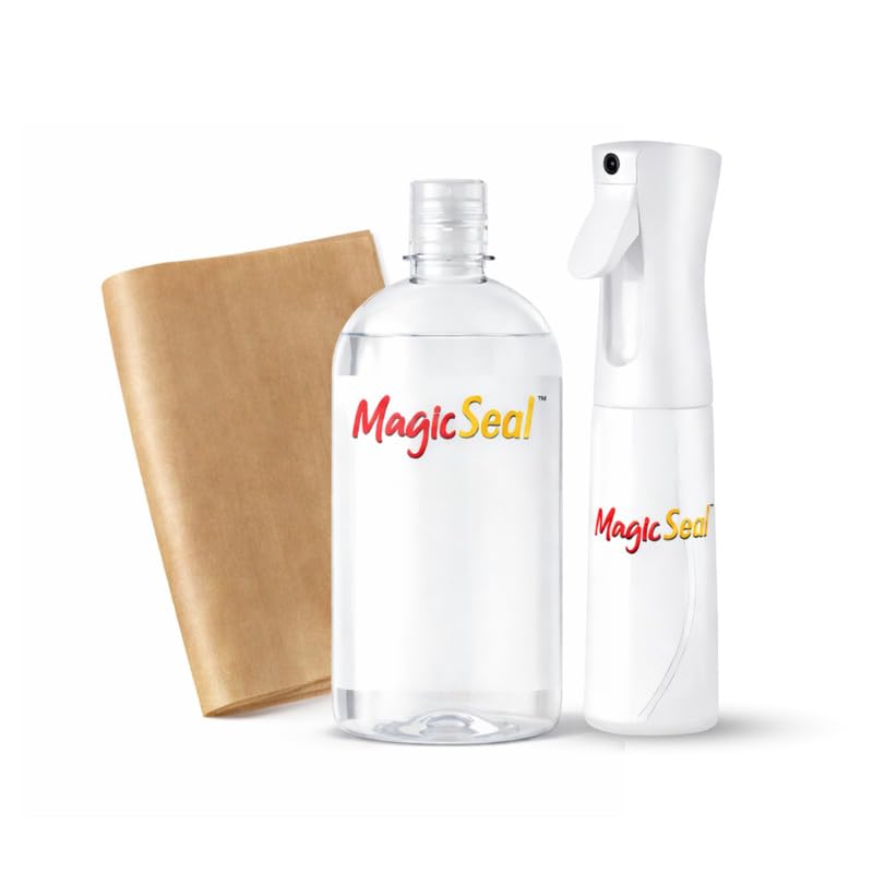 MagicSeal Spray Kit 500ml with Continuous Mist Spray Bottle Teflon Sheet and Patented Transfer Finishing Solution for Softer More Breathable and Durable Garment Transfers