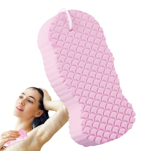 Scrotter Sponge corporal Cepillo de ducha de baño 3D con cuerda para colgar | Esponja mágica Removedor de piel muerta para adultos, y esponja embarazada Sponge Soft Bathing
