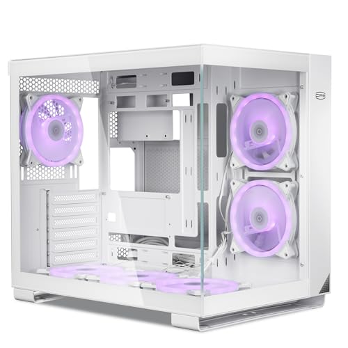 Image of PCCOOLER PC Case Mid Tower Desktop Computer Gaming Superior Case for ATX /M-ATX /ITX with 6 ARGB Case Fans,Column-Free Design,360MM Radiator&400MM GPU Support,Easy Installation (C3T500 ARGB White)