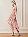 Dressystar Women's Lace Cocktail Dress Hi-Lo Off Shoulder Bridesmaid Swing Formal Party Dress 0042 Blush S