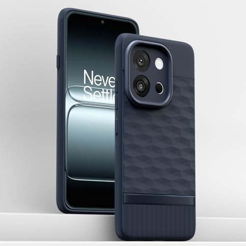 Image of Pikkme Back Cover for OnePlus 13S 5G Camera Protection 3D Hexa Cube Design Silicone Protective Bumper Case (Blue)