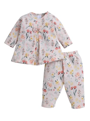 Baby-Eli-Cotton-Full-Sleeves-Night-Suit-Set-for-Baby-Girls-3-6-Months-Pink-Floral Baby Eli Cotton Full Sleeves Night Suit Set for Baby Girls 3-6 Months Pink Floral