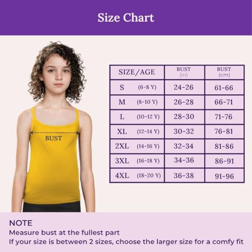 Image of Adira | Cotton Camisole for Beginners | Beginners Cami for Puberty | Flat Padding for Nipple Coverage | Confidence for School & Home | Soft Stretchy Cotton | Pack of 3