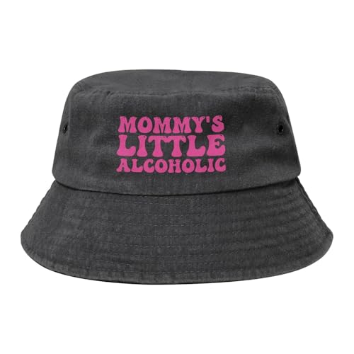 Qauirfe Mommy's Little Alcoholic Fashion Cowboy Denim Fisherman Hat Outdoor Fishing Cap Sun