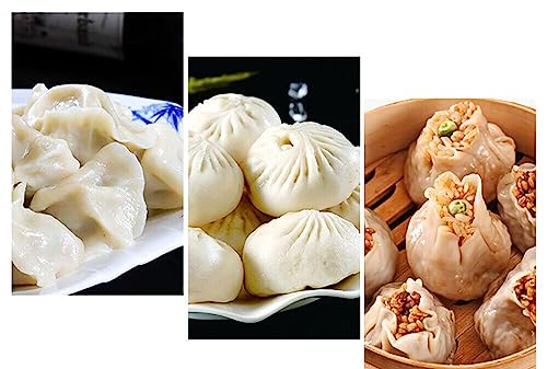 Commercial Electric Dumpling Skin Maker 110V 140W Round Shaped Dumpling Skin Wonton Dough Presses Dough Sheeter Dumpling Skin Thick In The Middle, Thin At The Edges For Restaurant Kitchen Household #TOP7