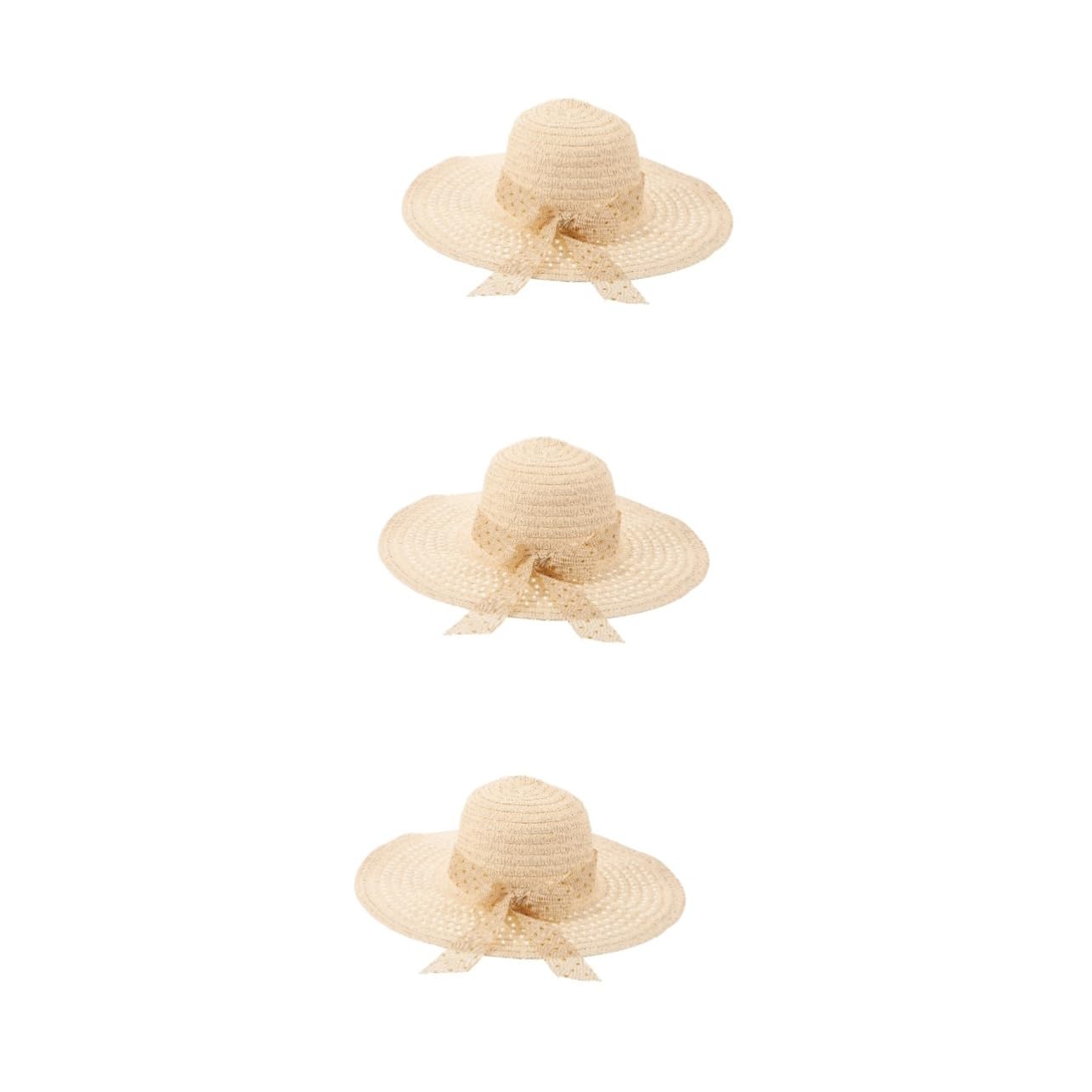 Kisangel Cappello Sole Intrecciata Cappello Multifunzionale con Visiera Larga per Spiaggia e attività e Traspirante Design Moda Facile Riporre
