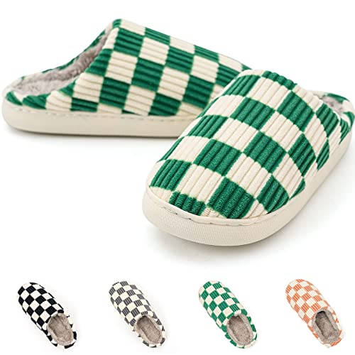 Image of Guyarns House Slippers for Women & Men - Fuzzy, Casual Indoor /Outdoor Shoes with Memory Foam & Faux Fur Lining