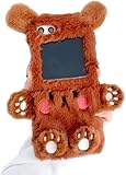 Szakdws Fluffy Case for Moto Razr 2024 Cute Bear Cartoon Case for Girls Women Winter Warm Soft TPU Bumper Plush Fuzzy Fur Back Protective Phone Cover (Brown)