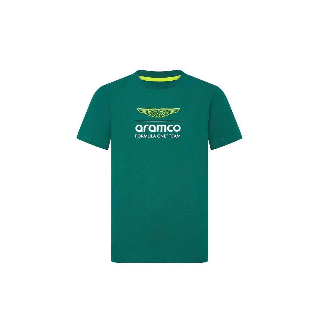 Aston Martin Official Formula 1 F1 Team Logo Kids T-Shirt - Green, Green, 9-10 ans