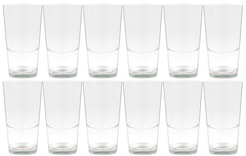 Bormioli Lot de 12 Verres à Latte Macchiato Verre Blancho 39cl récipient pour café empilables et sans décoration