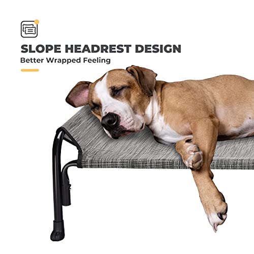 veehoo-Cooling-Elevated-Dog-Bed-Outdoor-Raised-Dog-Cots-Bed-for-Large-Dogs-Chew-Proof-Standing-Pet-Bed-with-Washable-Breathable-Mesh-No-Slip-Feet-for-Indoor-Outdoor-Large-Black-Silver