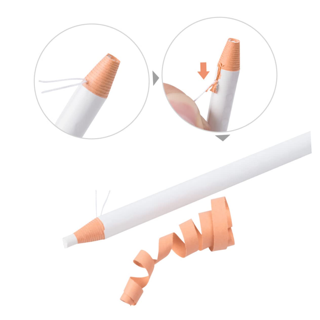 FRCOLOR Waterproof Eyebrow Pen 2-Pack White Silky Smooth Eyebrow Pencil Sweat-Resistant Smudge Proof for Precise and Eye Makeup - Image 2
