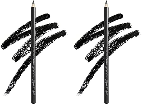 Wet n Wild - Color Icon Kohl Eyeliner Pencil - Delineador Negro - Lápiz de Ojos - Color Intenso e Hiperpigmentado - Suave, Cremoso y Fácil de Aplicar - Baby's Got Black - 1 Unidad (Paquete de 2)