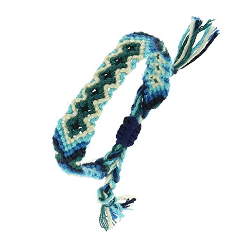Preisvergleich Produktbild FASHIONGEN - Damen Brasilianisches Baumwolle Armband HENDA - Blau-Grün