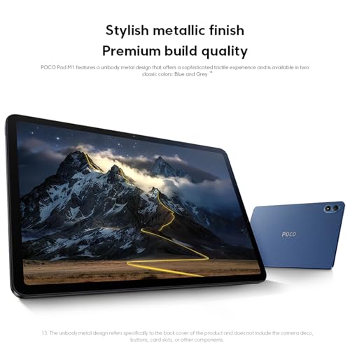 XIAOMI Poco Pad M1 Tablette WiFi 8 + 256 Go, écran de 12,1" et 120 Hz, batterie de grande capacité de 12 000 mAh, plateforme mobile Snapdragon 7s Gen 4, gris