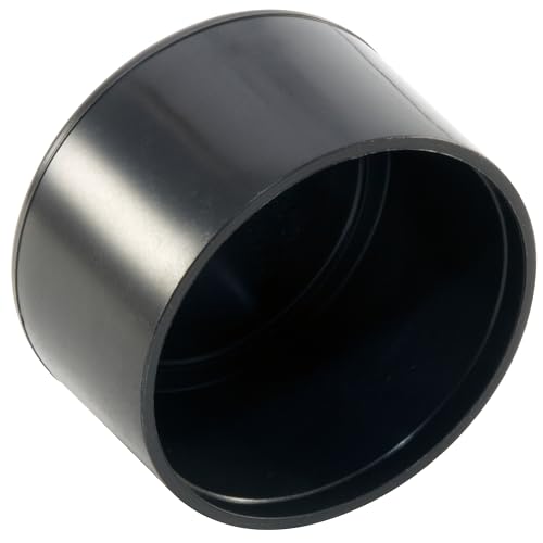 Image of Caplugs COF-1 /2 COF Series, Finishing Cap for Round Tubing and Rods, Low-Density Polyethylene, Protect from Sharp Edges, Cap Inner Diameter 0.500 inch, Length 0.59 inch, Black, Pack of 200 (99395070)