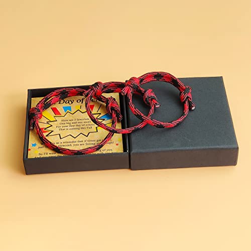 Image of First Day Of School Bracelet, Matching Mommy And Me Mother Son Daughter Paracord Back To School Bracelets Wish Gift for Mom Boys Dad Girls Jewelry