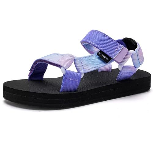 Image of WateLves Kids Sandals Boys Girls Lightweight Non-slip Athletic Sandals with Adjustable Webbing for Hiking Walking Beach Water Sports