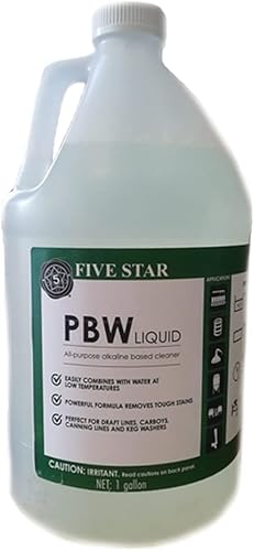 Five Star - PBW - Líquido - 1 galón (128 oz) - Limpiador respetuoso con el medio ambiente de uso alimentario