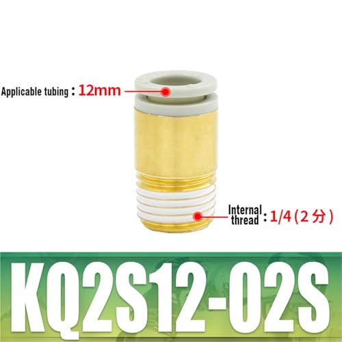 Conector macho de cabeza hueca hexagonal KQ2S (12-02S) para sistemas neumáticos de alta precisión 2