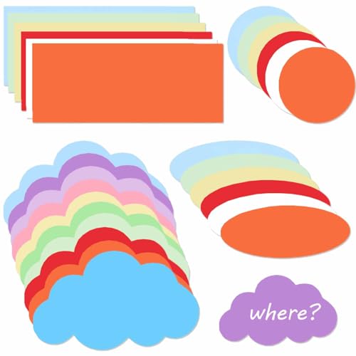 Lot de 460 cartes de modération, cartes métaplan, cartes d'apprentissage, vierges, multicolores, pour la modération, les fournitures des enseignants et les conférences