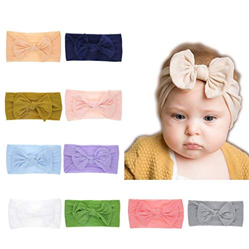 Iversan Baby Girl's Elastic Hair Hoops Headbands 10 pcs(Q18)