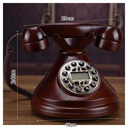 Telefono retrò Telefono Vintage Telefono retrò in Legno Massello Macchina Telefonica Antica Telefono Fisso Europeo Telefono Fisso di Casa Telefono Americano