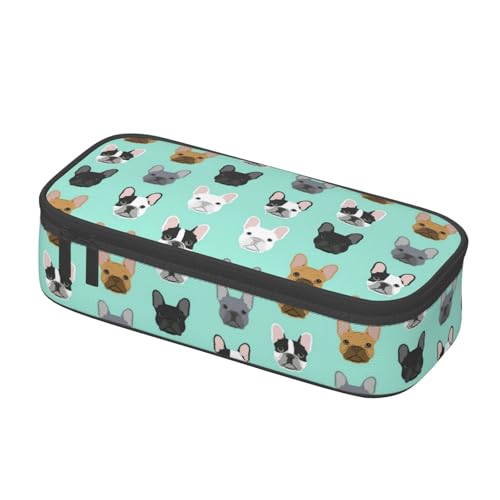 Image of Dog French Bulldog Pencil Case Organizer Big Capacity Pencil Pouch Stationery With Zipper School Supplies Pencil Bag For Girls Boys Office, j56tsd