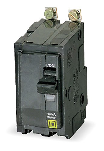 SCHNEIDER ELECTRIC Miniature 240-Volt 50-Amp QOB250VH Molded Case Circuit Breaker 600V 40A, Black