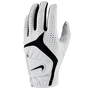 Nike Men’s Dura Feel Golf Glove White, Left Hand, Large