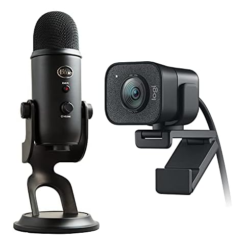 Blue Microphones Yeti USB Mic and Logitech StreamCam Cover
