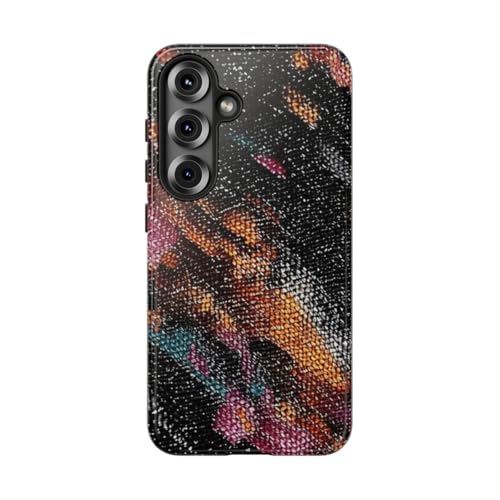 Coque Samsung S25 rigide motif abstrait coloré et finition brillante