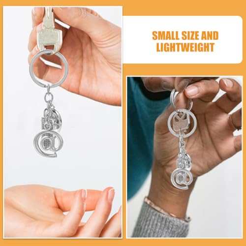 MAGICLULU Llaveros de Computadora de Aleación Zinc 2 Piezas Colgante Teclado y Ratón, Accesorio Decorativo para Mochila y Obsequio Conmemorativo Tecnológico - imagen 9