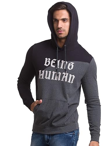 Image of Being Human Black Regular Fit Men's Hoodie Clothing