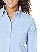 Amazon Essentials Women's Long Sleeve Button Down Stretch Oxford Shirt (Available in Plus Size), Blue, Small
