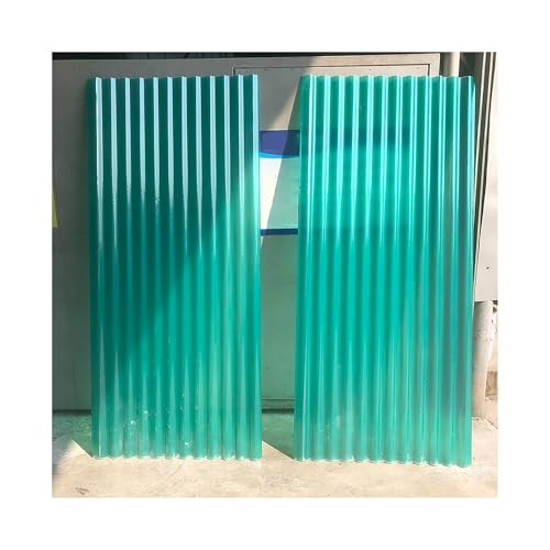 SRDCAIM Plaque Polycarbonate Lot de 6 Panneaux de toiture en Polycarbonate ondulé pour Serre, Polycarbonate pour Serre Jardin Panneaux isolants pour extérieur, patios, cloisons(Green)