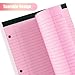 HAUTOCO 2 Pack 8.5 x 11 Legal Pads Pink Wide Ruled Notepads Perforated Writing Pads, 30 Sheets Per Notepad, 3-Hole Punched Paper, Writing Note Pads for School, Home, Office, Business