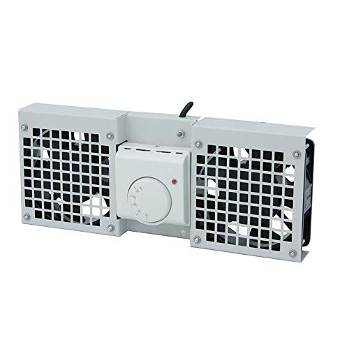 LogiLink Professional FAW102G Dachlüftereinheit, 2 Lüfter, lichtgrau RAL7035