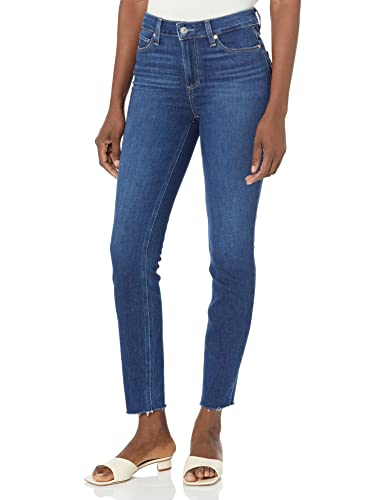 PAIGE Women's Hoxton Ankle W/Raw Hem High Rise Skinny Cropped in Chapel