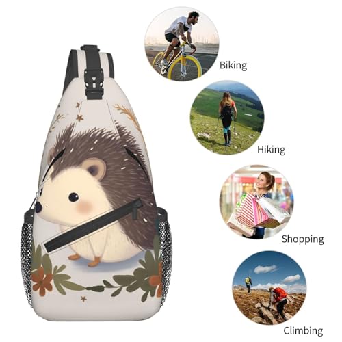 Mochila cruzada para hombre tipo bandolera negra miniatura 6