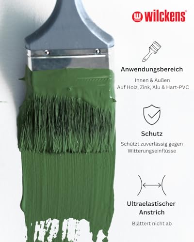 Wilckens Wetterschutzfarbe seidenglänzend, 2,5 l, RAL 6002 Laubgrün
