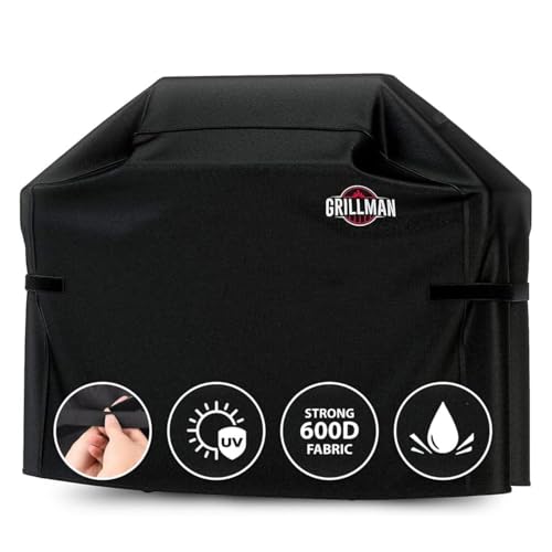 Grillman Premium - Housse de Protection pour Barbecue à gaz Weber/Char-Broil/Campingaz/etc - résistant aux déchirures/UV/imperméable - L 147 x l 61 x h 122...