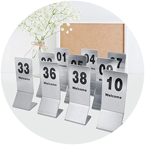 Numéros de table de mariage noirs de 1 à 50 pour une réception épurée
