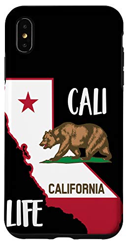 iPhone XS Max California Bear Cali Life I Love Cali Flag Case