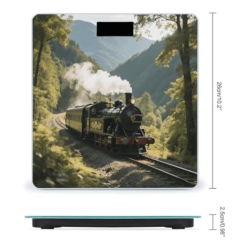 Báscula digital de baño Train con pantalla LED y vidrio templado miniatura 2